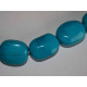 Perle Howlite bleue olive 20mm. La perle