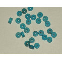 Perle Howlite bleue bouton 4mm. La perle