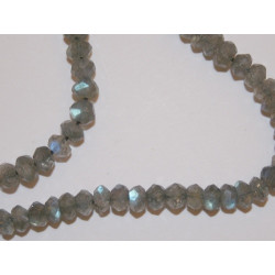 Perle Labradorite bouton facetté 4mm. La perle