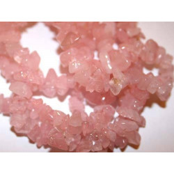 Perles Quartz Rose rocailles chips