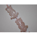 Perle Quartz Rose chouette 24mm. La perle