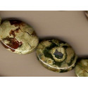 Perle Rhyolite ovale 18mm. La perle
