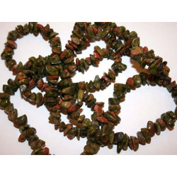 Perles Unakite rocailles chips