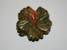 Perle Unakite fleur 22mm. Pièce unique