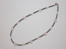 Collier Quartz Rose et Hématite. Pièce unique