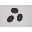 Cabochon Agate noire ovale 25mm. La pièce