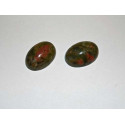 Cabochon Unakite ovale 14mm. La pièce