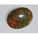 Cabochon Unakite ovale 40mm. La pièce