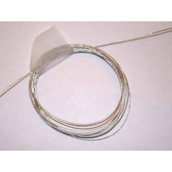 Fil cable argenté 0.38mm. Le mètre