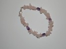 Bracelet Améthyste et Quartz rose. Pièce unique