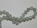 Perle Aigue marine facettée 6 mm. La perle