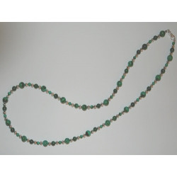 Collier Malachite long. Pièce unique