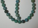 Perle Azurite vert bleu ronde. La perle