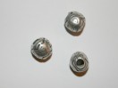 Perle intercalaire boule  argentée11mm. La perle