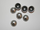 Perle intercalaire coupelle argenté 13mm. La paire