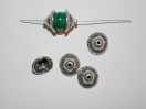 Perle intercalaire coupelle argenté 13mm. La paire