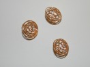 Perle intercalaire boule spirale dorée 16mm. La perle