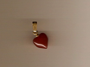 Pendentif Coeur cornaline 10mm